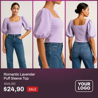 Fashion Multi-Image Vertical Sale Collage