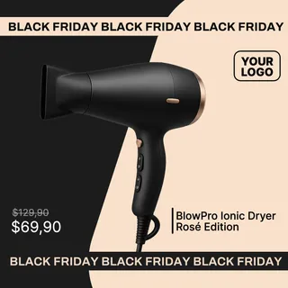 Beauty Black Friday Single-Image Sale Ad