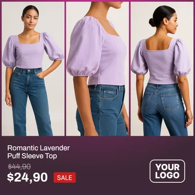 Fashion Multi-Image Vertical Sale Collage