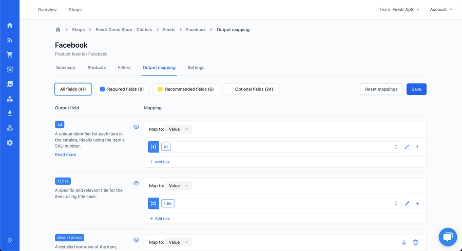 Output mapping overview